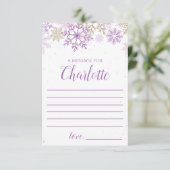 Winter Onederland paars gouden tijd Capsule Informatiekaartje (Staand voorkant)