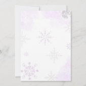 Winter Onederland Paars Polar Beer Birthday Kaart (Achterkant)