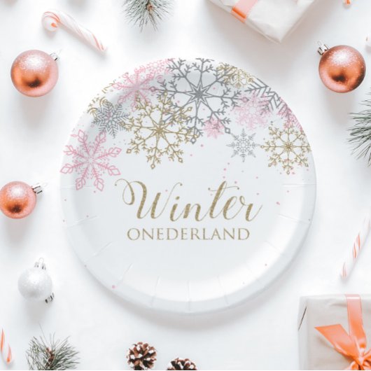 Winter Onederland Papieren Bord