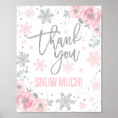 Winter ONEderland Party Dank u veel sneeuwteken Poster (Voorkant)