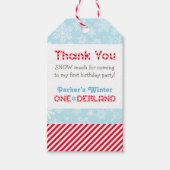 Winter ONEderland Party Eerste Verjaardag Bedankt Cadeaulabel (Voorkant)
