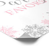 Winter Onederland Party geeft de voorkeur aan roze Poster (Hoek)