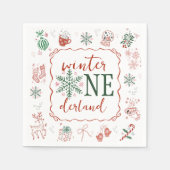 Winter ONEderland Party Napkin Servet (Voorkant)