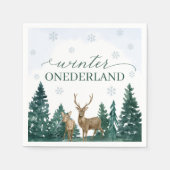 Winter ONEderland Party Napkins Servet (Voorkant)