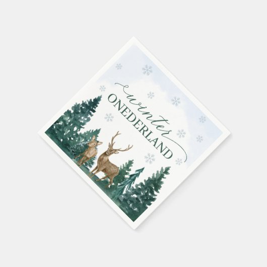 Winter ONEderland Party Napkins Servet (Hoek)