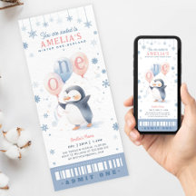 Winter Onederland Penguin 1e Verjaardag Ticket Pas