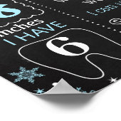 Winter Onederland Penguin Beer Snowflakes Sign. Poster (Hoek)