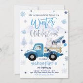 Winter ONEderland Penguin Polar Beer Birthday Kaart (Voorkant)