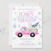 Winter ONEderland Penguin Polar Beer Birthday Kaart (Voorkant)