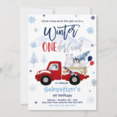 Winter ONEderland Penguin Polar Beer Birthday Kaart (Voorkant)