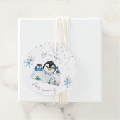 Winter Onederland Penguin Thankyou Bedankjes Labels (In situ)