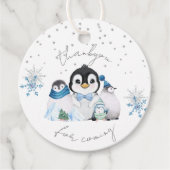 Winter Onederland Penguin Thankyou Bedankjes Labels (Voorkant)