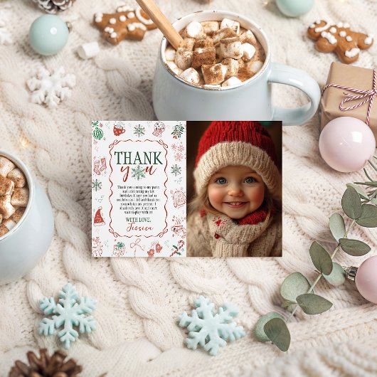 Winter ONEderland Photo Thank You Kaart