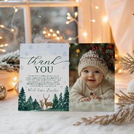 Winter ONEderland Photo Thank You Kaart