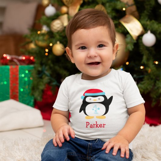 Winter ONEderland Pinguïn Monogram Eerste Verjaard