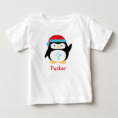 Winter ONEderland Pinguïn Monogram Eerste Verjaard (Voorkant)