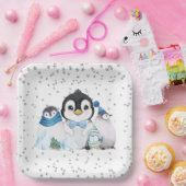 Winter Onederland Pinguïn Verjaardag Papieren Bordje (Feest)