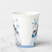 Winter Onederland Pinguïns Papieren Bekers (Links)