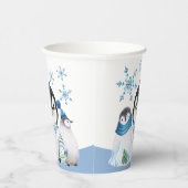 Winter Onederland Pinguïns Papieren Bekers (Rechts)