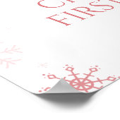 Winter Onederland Pink First Photo Welcome Sign Poster (Hoek)