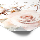 Winter ONEderland Pink Gold Birthday Welcome Poster (Hoek)