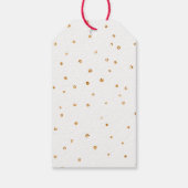 Winter Onederland Pink Gold Girl Deer Birthday Cadeaulabel (Achterkant)