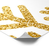 Winter Onederland Pink Gold Sweet Treats teken Poster (Hoek)