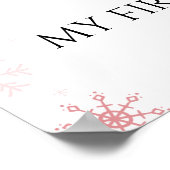 Winter Onederland Pink My First Year Photo Sign Poster (Hoek)