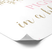 Winter Onederland Pink Snowflake Food Sign 2 Poster (Hoek)