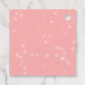 Winter Onederland Pink Truck First Birthday Bedankjes Labels (Achterkant)