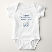 Winter Onederland Polar Bear 1st Birthday  Romper (Voorkant)