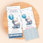 Winter Onederland Polar Beer Eerste Verjaardag Tic Kaart