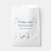Winter Onederland Polar Beer Verjaardag Bedankt Bedankzakje (Voorkant)
