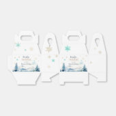 Winter onederland prachtige verjaardag bedankdoosjes (Uitgevouwen)