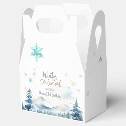 Winter onederland prachtige verjaardag bedankdoosjes (Geopend)