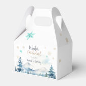 Winter onederland prachtige verjaardag bedankdoosjes (Voorkant Zijde)