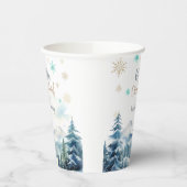 Winter onederland prachtige verjaardag papieren bekers (Links)