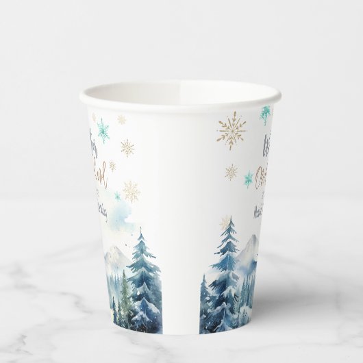 Winter onederland prachtige verjaardag papieren bekers (Links)