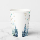 Winter onederland prachtige verjaardag papieren bekers (Rechts)