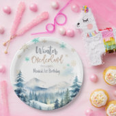 Winter onederland prachtige verjaardag papieren bordje (Feest)
