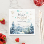 Winter onederland prachtige verjaardag servet (Insitu)