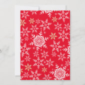 Winter ONEderland Red Gold Glitter 1st verjaardag Kaart (Achterkant)