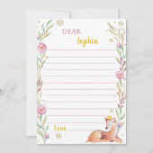 Winter Onederland rendieren Verjaardag Tijd Capsul Bedankkaart (Voorkant)