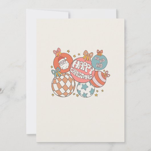 Winter ONEderland Retro Kerstmis Kerstman Verjaard Kaart (Achterkant)