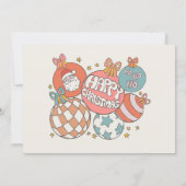 Winter ONEderland Retro Kerstmis Verjaardag Foto Kaart (Achterkant)