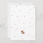 Winter ONEderland Rode Kerstdag Uitnodiging (Achterkant)