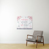 Winter ONEderland Roze 1e Verjaardagsdecoraties B Wandkleed (In Situ (horizontaal))