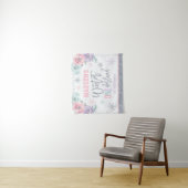 Winter ONEderland Roze 1e Verjaardagsdecoraties Wandkleed (In situ)