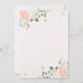 Winter Onederland Roze en Gouden Slee Verjaardag Kaart (Achterkant)