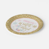 Winter ONEderland roze en goudpapier Bord (Gekanteld)